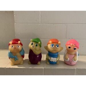 4 Hasbro Playskool GLO FRIENDS Bashful Granny Bug Glow in Dark‎ Worm 1986